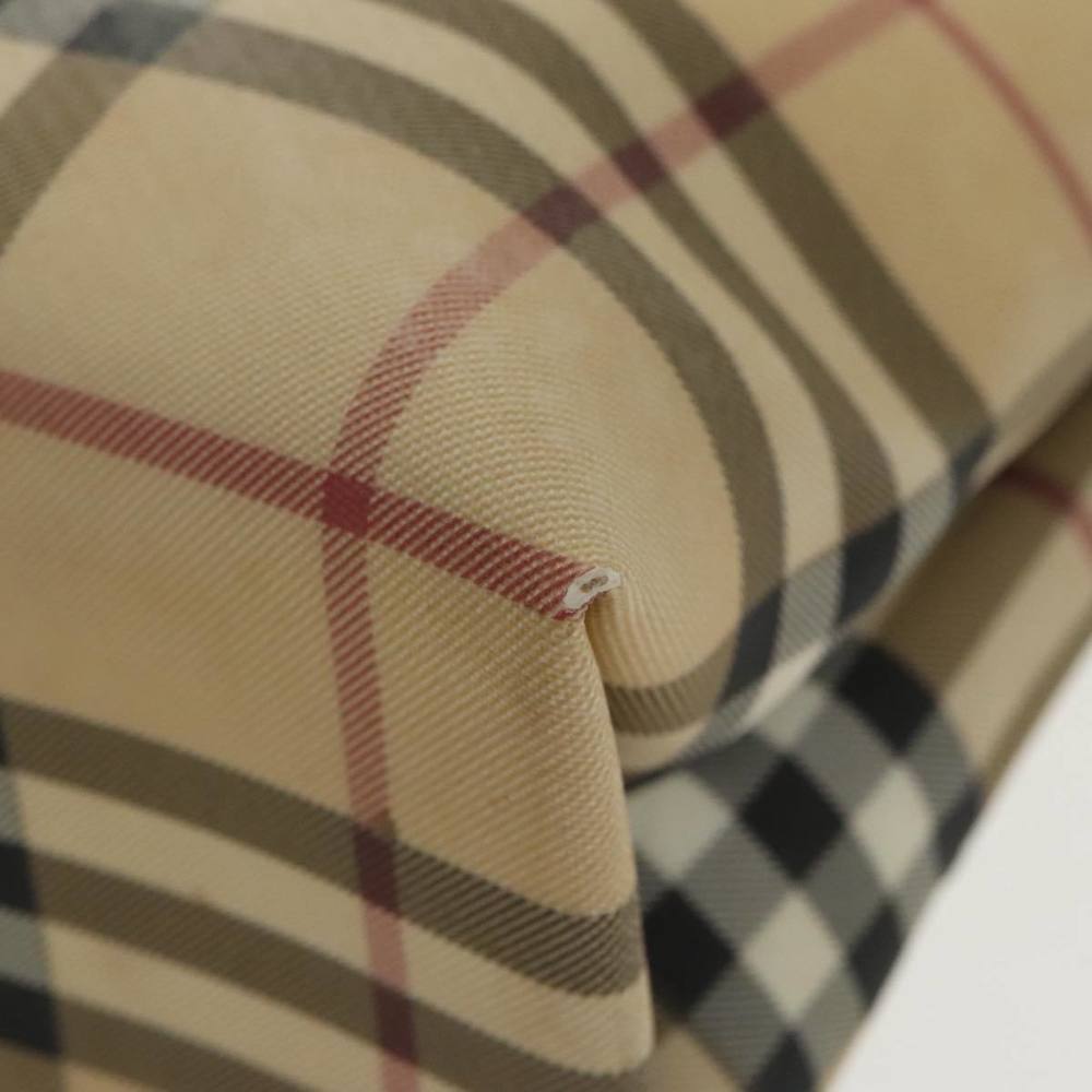 BURBERRY Nova Check Hand Bag PVC Beige Auth 102372 - Picture 13 of 16